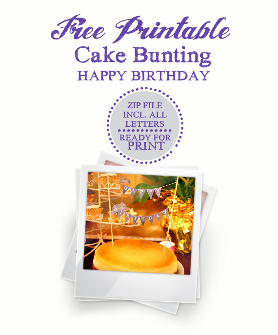 Free Printable Cake Bunting Letters