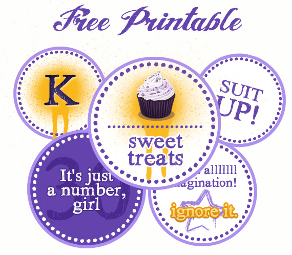 free printable - cupcake toppers