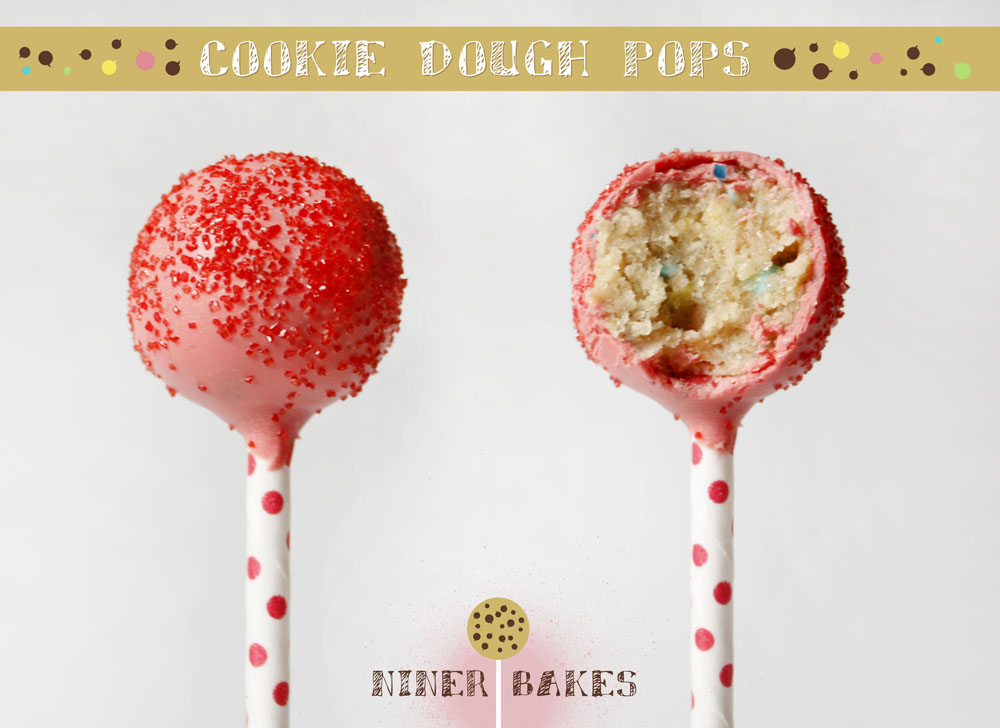 Cookie Dough Cake Pops by niner bakes - recipe and how to instructions - cookie dough lovers
