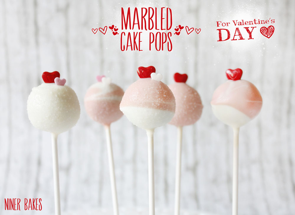 Last Minute Valentinstags Geschenk: Marmorierte Cake Pops