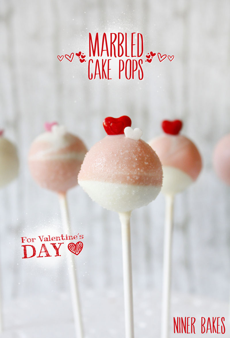 Last minute Valentine's Day gift Easy Heart_ Marbled Cake Pops