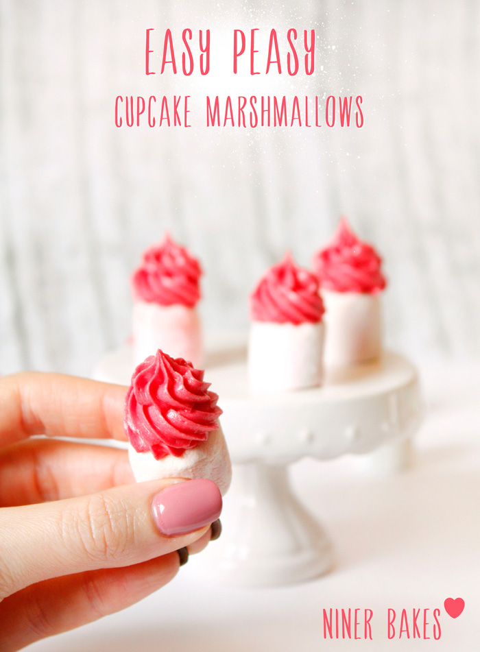 Easy Peasy: Niedlich kleine Cupcake Marshmallows mit leckerem Buttercreme Frischkäse Frosting Rezept