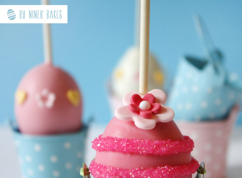 easter egg cake pops - happy easter treats - niner bakes