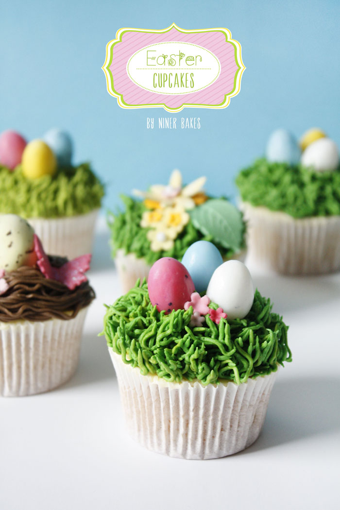 Frohe Ostern Dessert Idee: Osternest Cupcakes mit Ostereiern