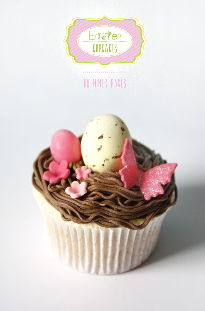 Frohe Ostern Dessert Idee: Osternest Cupcakes mit Ostereiern