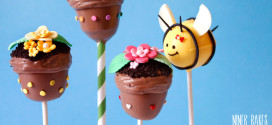 {Tutorial} Easter Cake Pops ideas for your Easter dessert table: Bumble Bee & Flowerpot Cake Pops