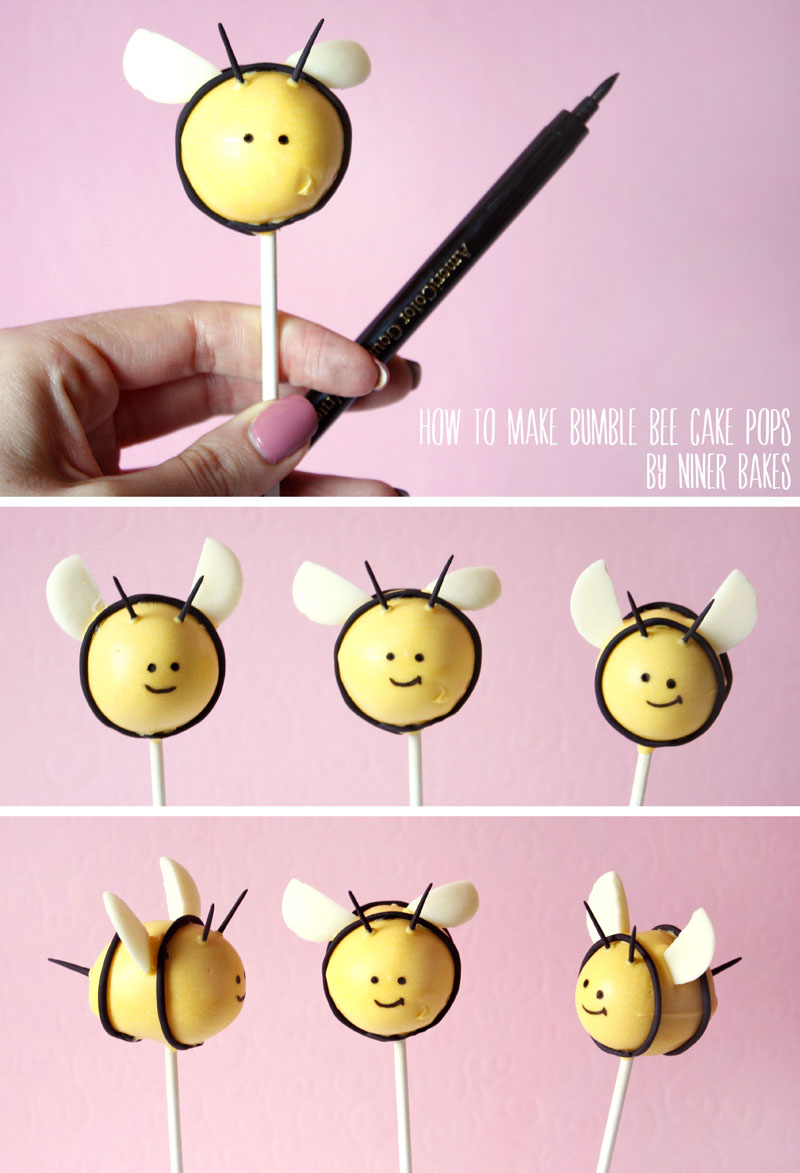 tutorial - hummel bienen cake pops - niner bakes