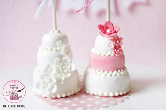 dreistöckige hochzeitstorten cake pops - schritt für schritt anleitung - niner bakes