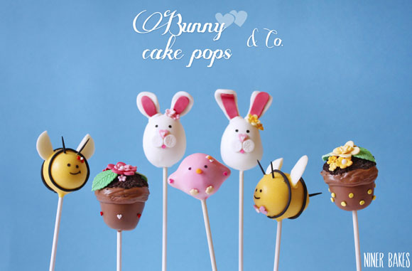 easter bunny cake pops - how to - by niner bakes 