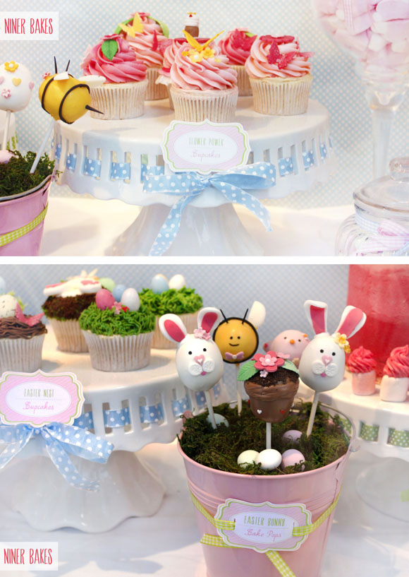 easter spring candy bar - sweet table - niner bakes