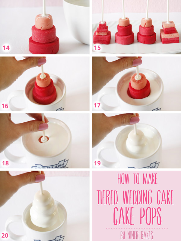 tutorial how to make wedding tiered cake pops by niner bakes