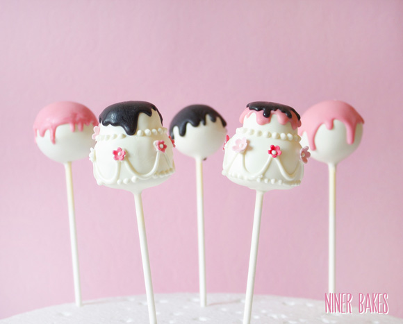 two tiered wedding cake - cake pops tutorial by niner bakes