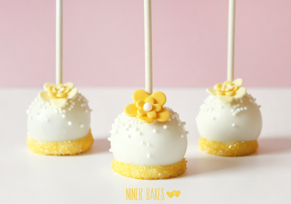 Spring is here, Very simple Flower and Butterfly Cake Pops - niner bakes