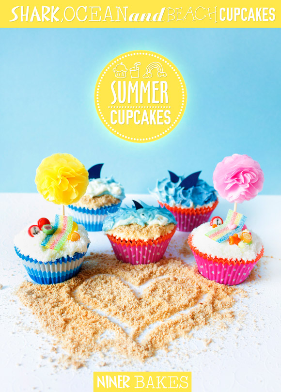 summer beach cupcakes by niner bakes