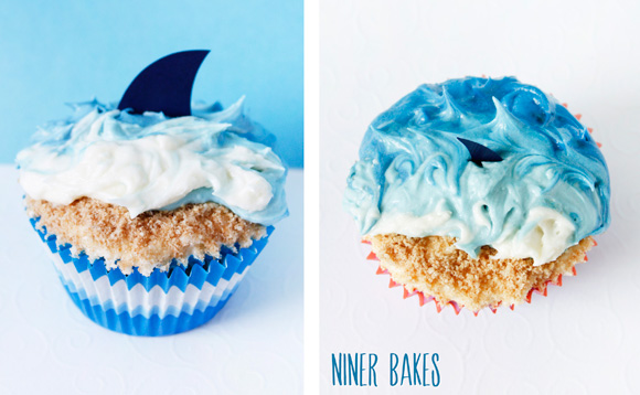 summer beach cupcakes waves ocean shark example