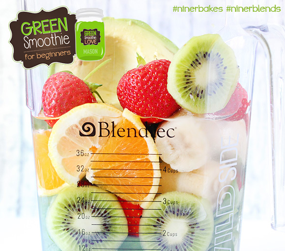 The formula to get your green on - Green Smoothies for beginners, easy recipes, testimony from niner bakes, niner blends. How to make green smoothies with your Blendtec, best blender in the world.