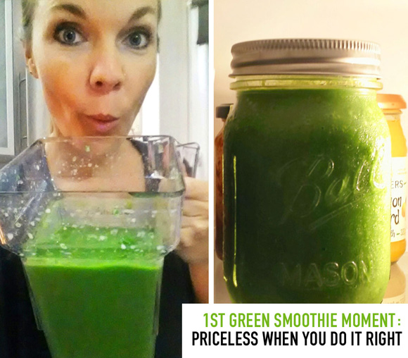 first green smoothie ever - priceless moment - niner bakes - niner blends - erster grüner smoothie