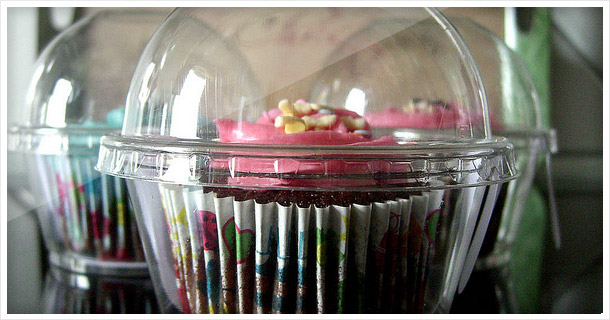 Another way to carry cupcakes: Clear box carrier pods