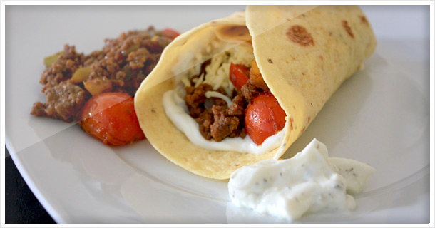 Beef Burritos with peppers & tomatoes (Father’s Day)