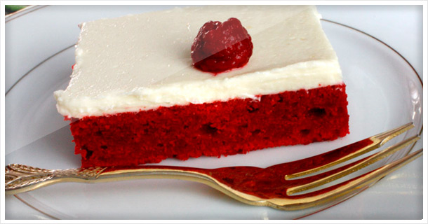 Red Velvet Kuchen mit herrlichem Frosting!