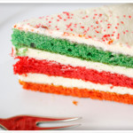 colorful 3 layer cake