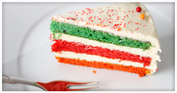 Colorful 3-Layer Cake
