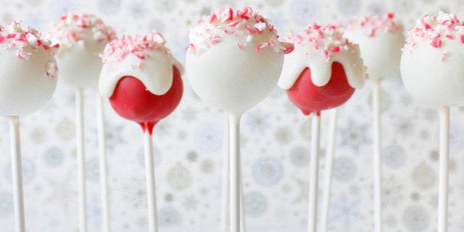 Zuckerstangen Cake Pops zu Weihnachten