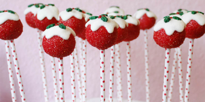 Christmas Cake Pops Tutorial: How to make Holly Leaf Cake Pops