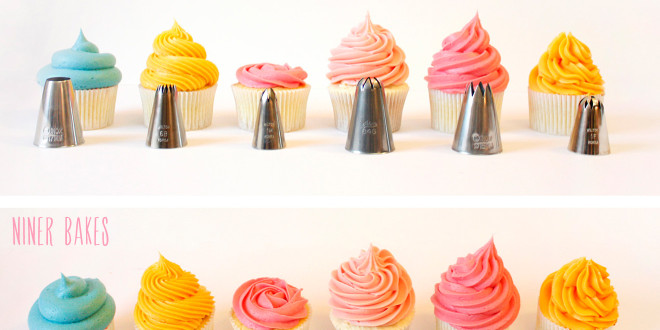 {Cupcake Decorating} Basic Icing/Frosting Piping Techniques: How to frost cupcakes with piping tips